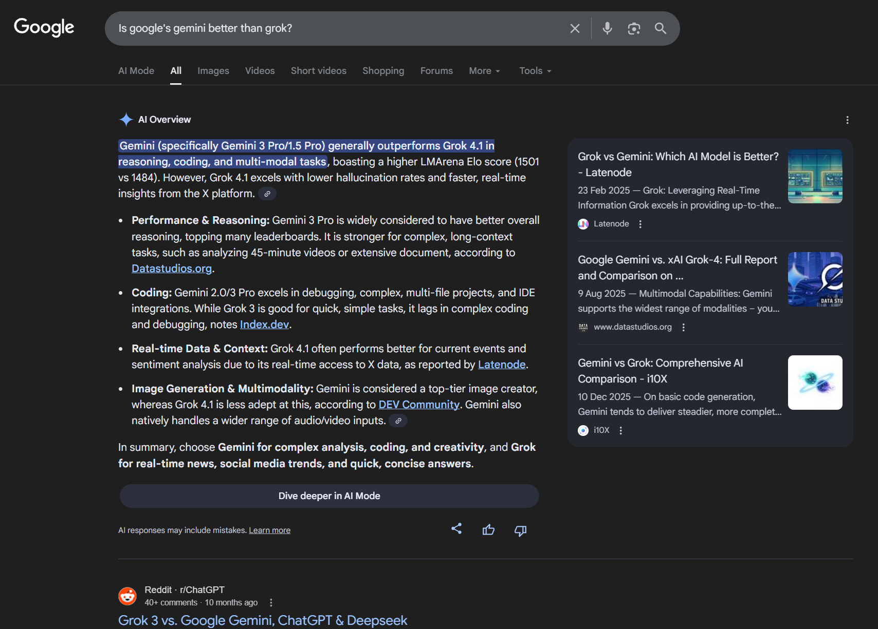 Google Search AI Summary